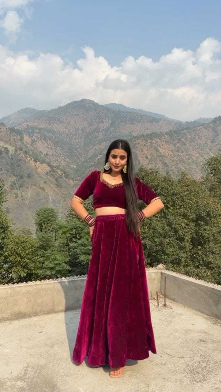 VELVET LEHENGA