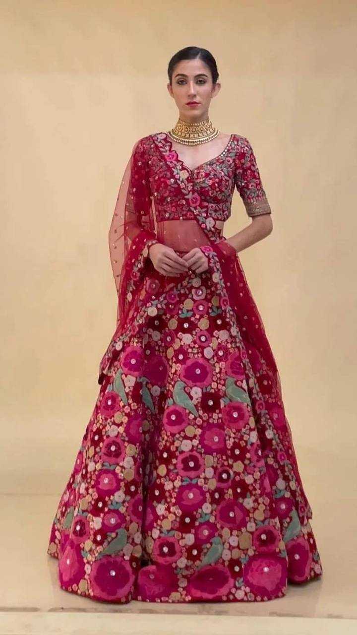 VELVET LEHENGA
