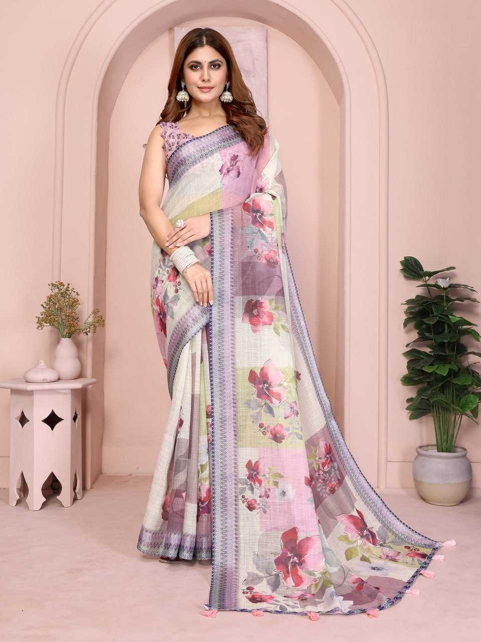 COTTON LINEN SAREES