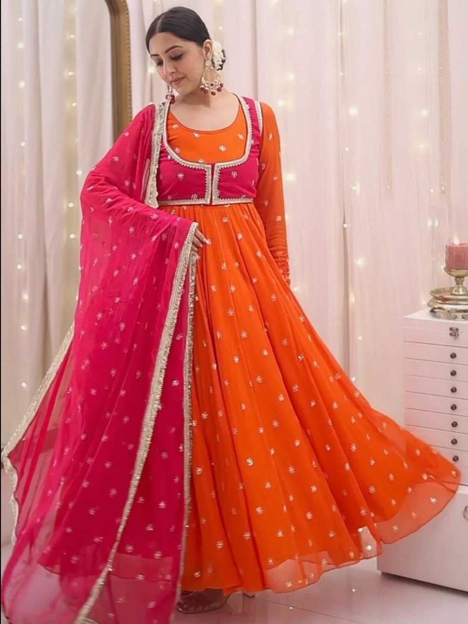INDO-WESTERN GOWN WITH JACKET