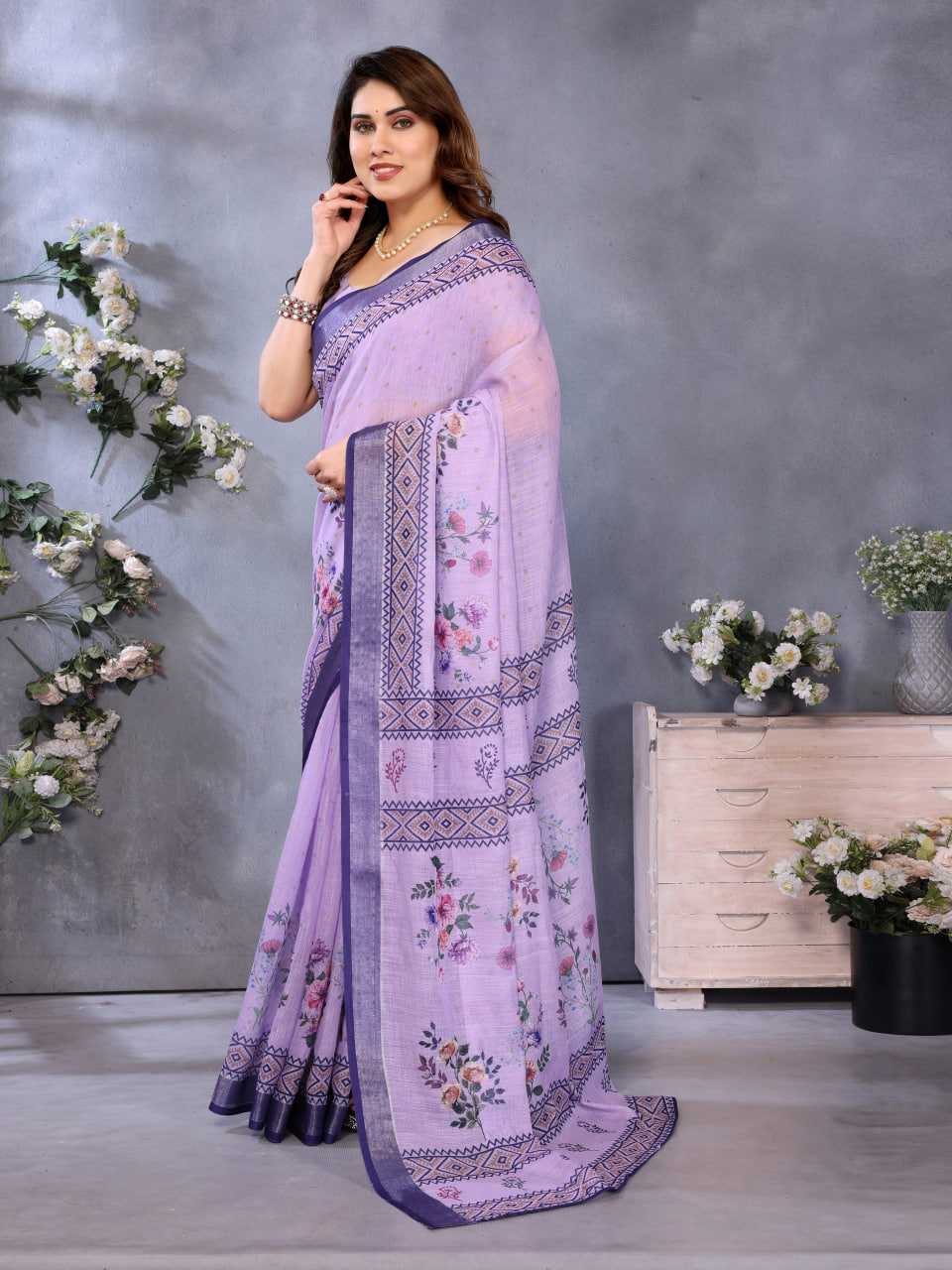 COTTON LINEN SAREES
