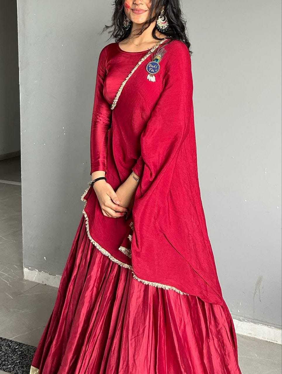 SATIN LEHENGA