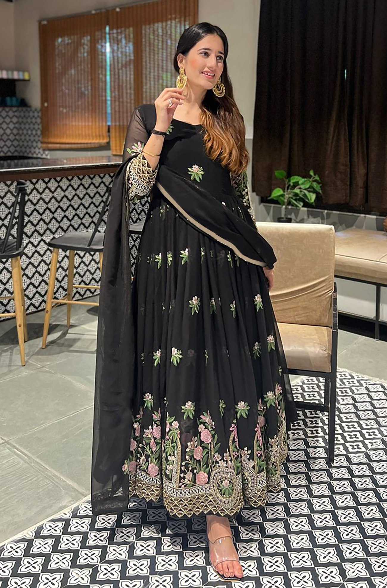 EMBROIDERED GOWN