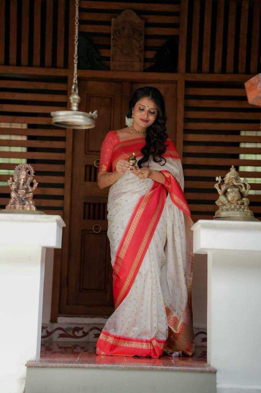 WHITE SILK SAREES