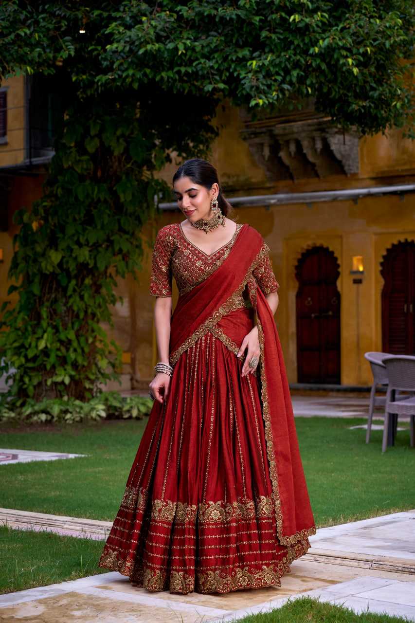 MAROON LEHENGA