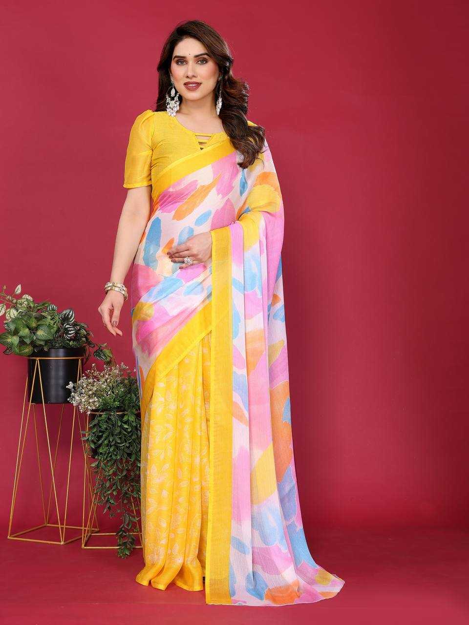 FANCY PRINTED SILK SAREES