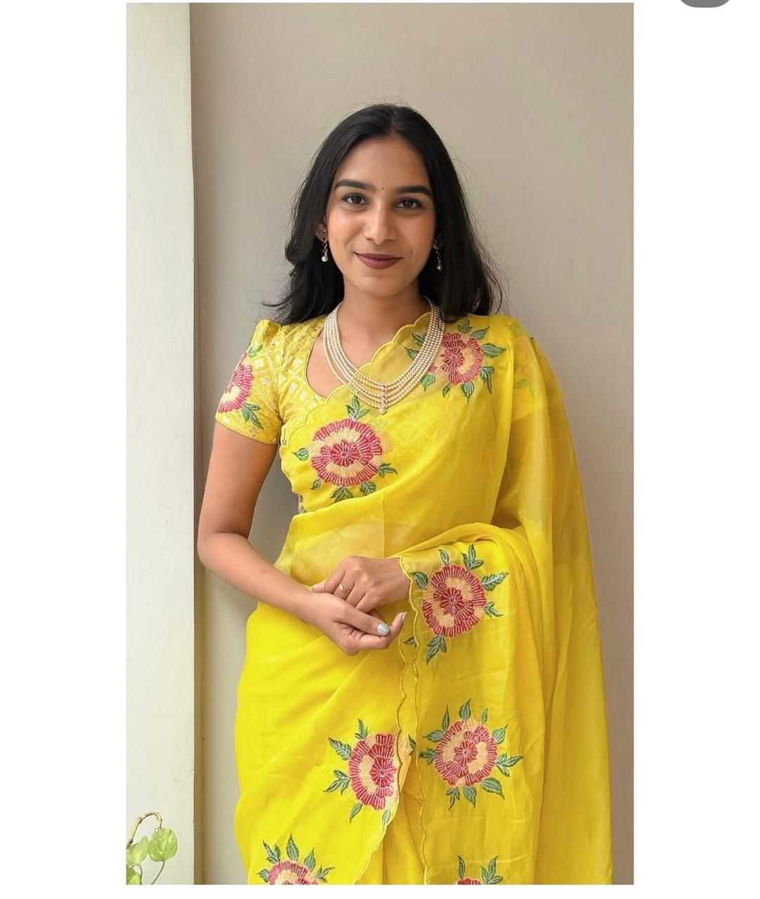 YELLOW SAREES