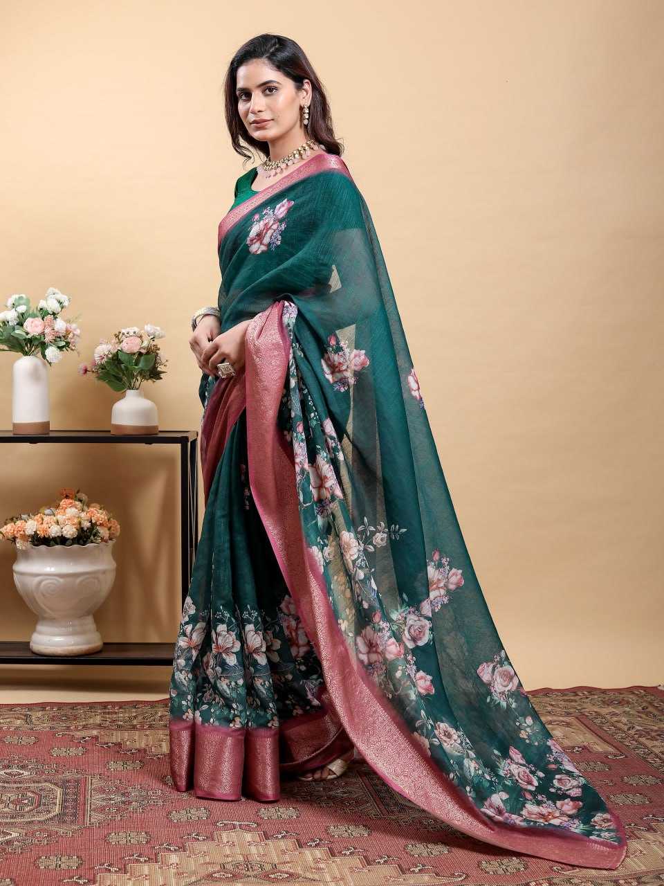 COTTON LINEN SAREES