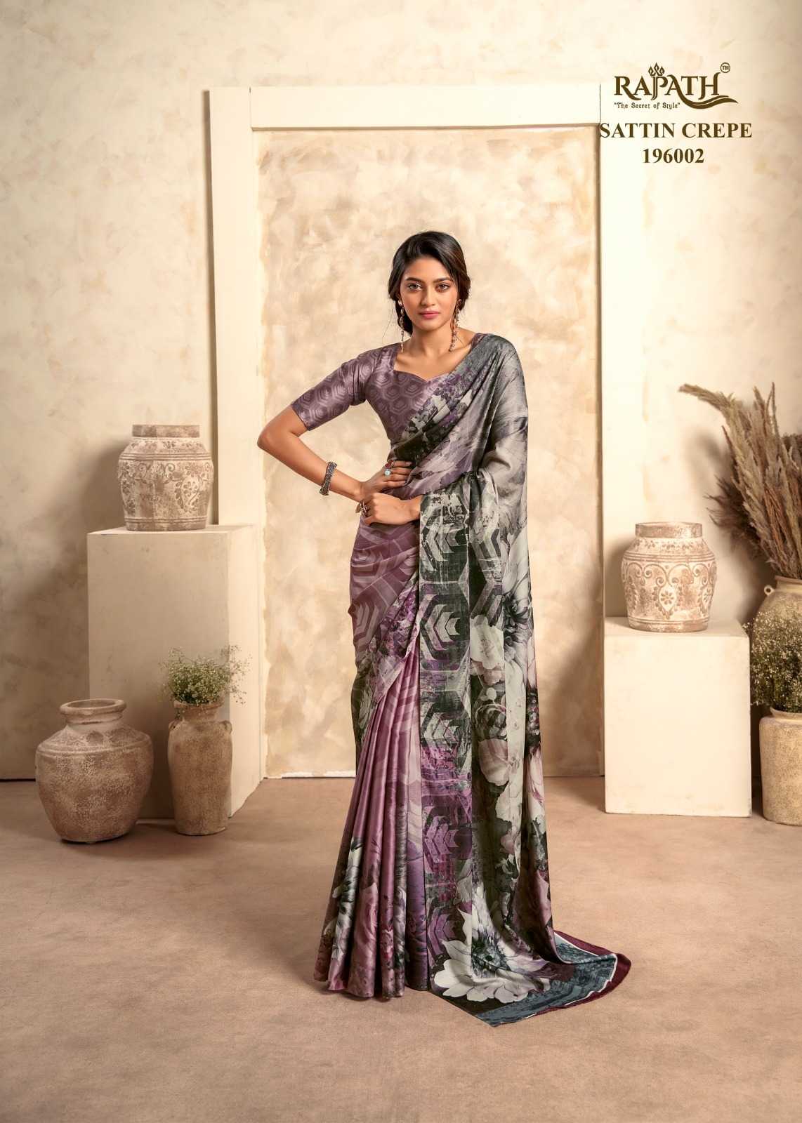 CRAPE SATIN SAREES