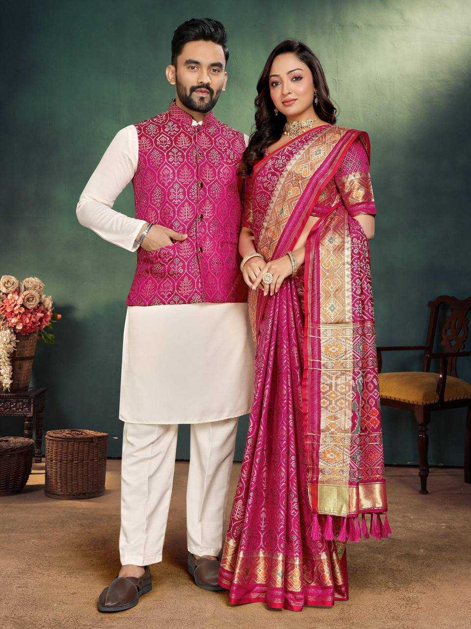 COUPLE KURTA PAJAMA AND SAREE SETS