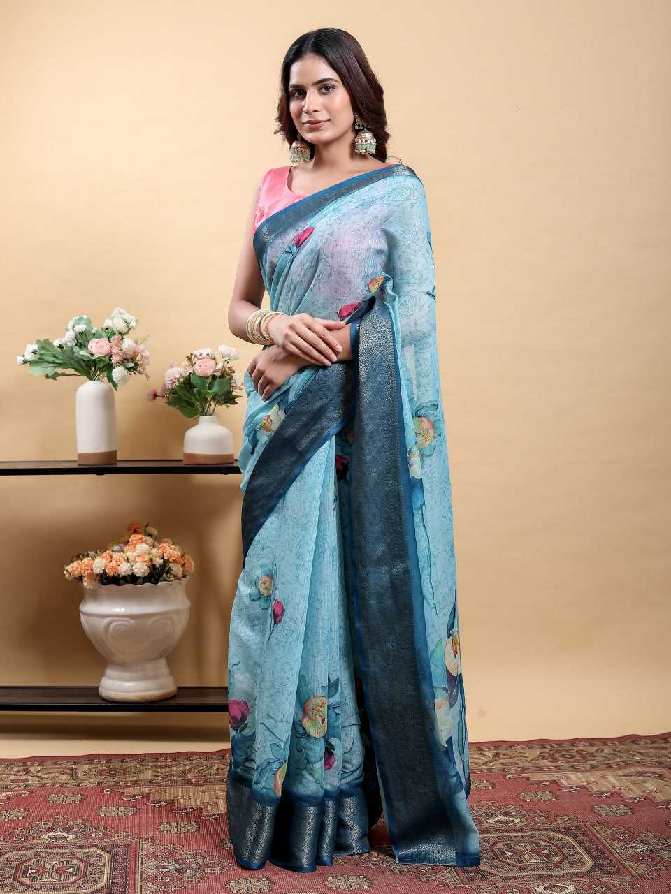 COTTON LINEN SAREES