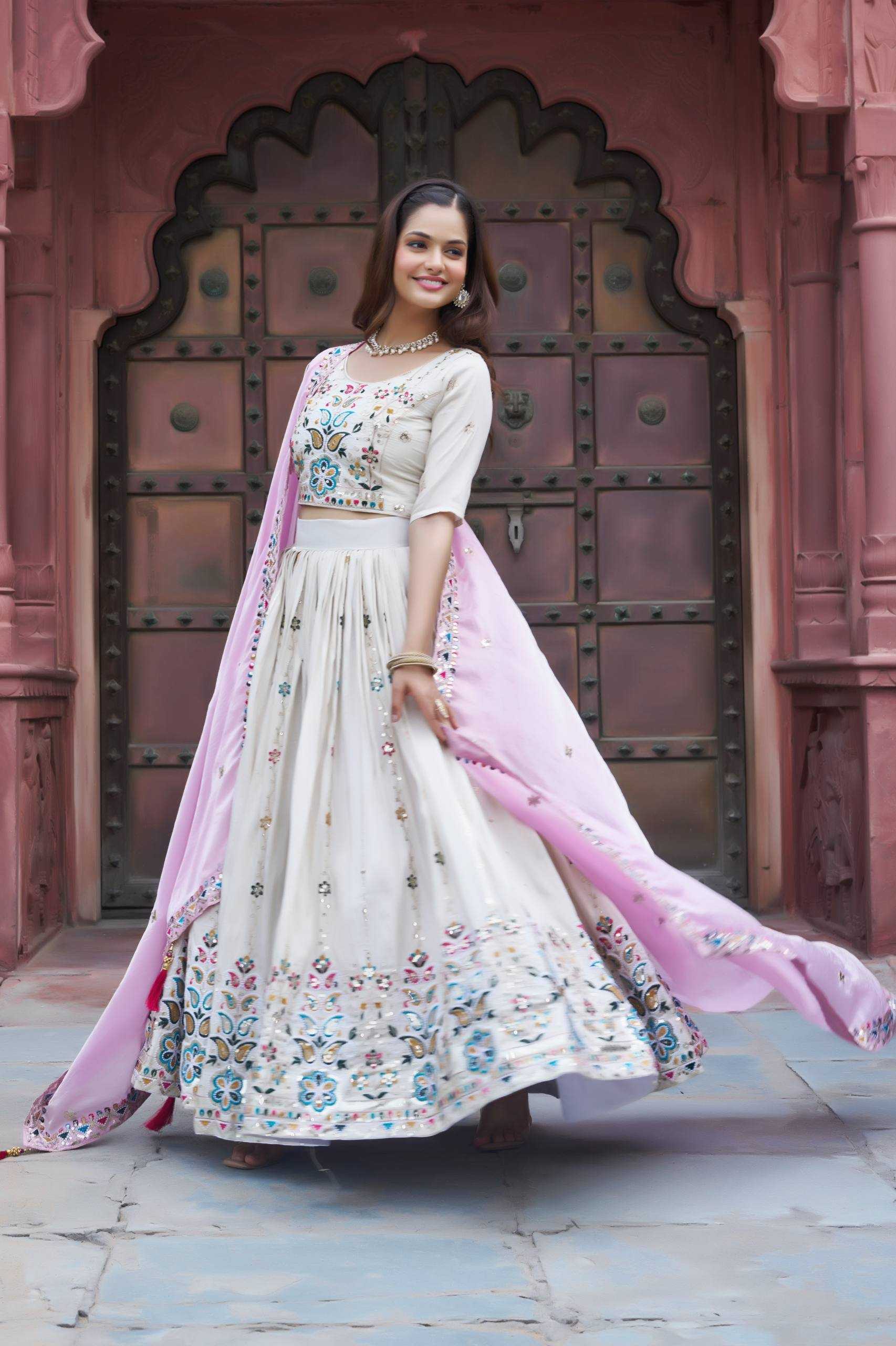THREAD WORK LEHENGA