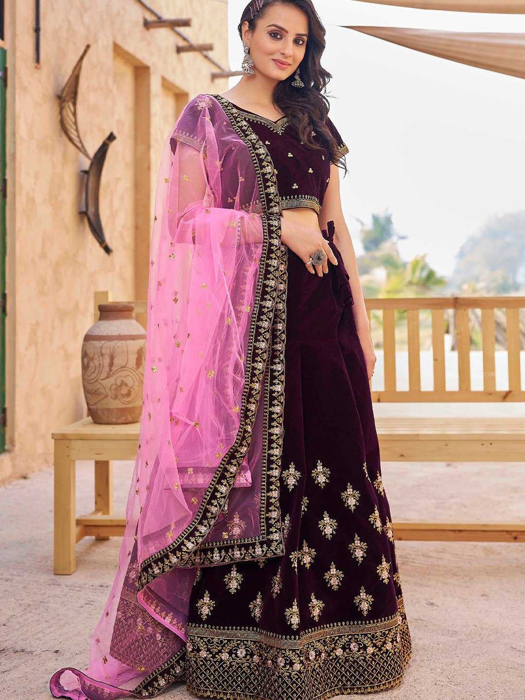 VELVET LEHENGA