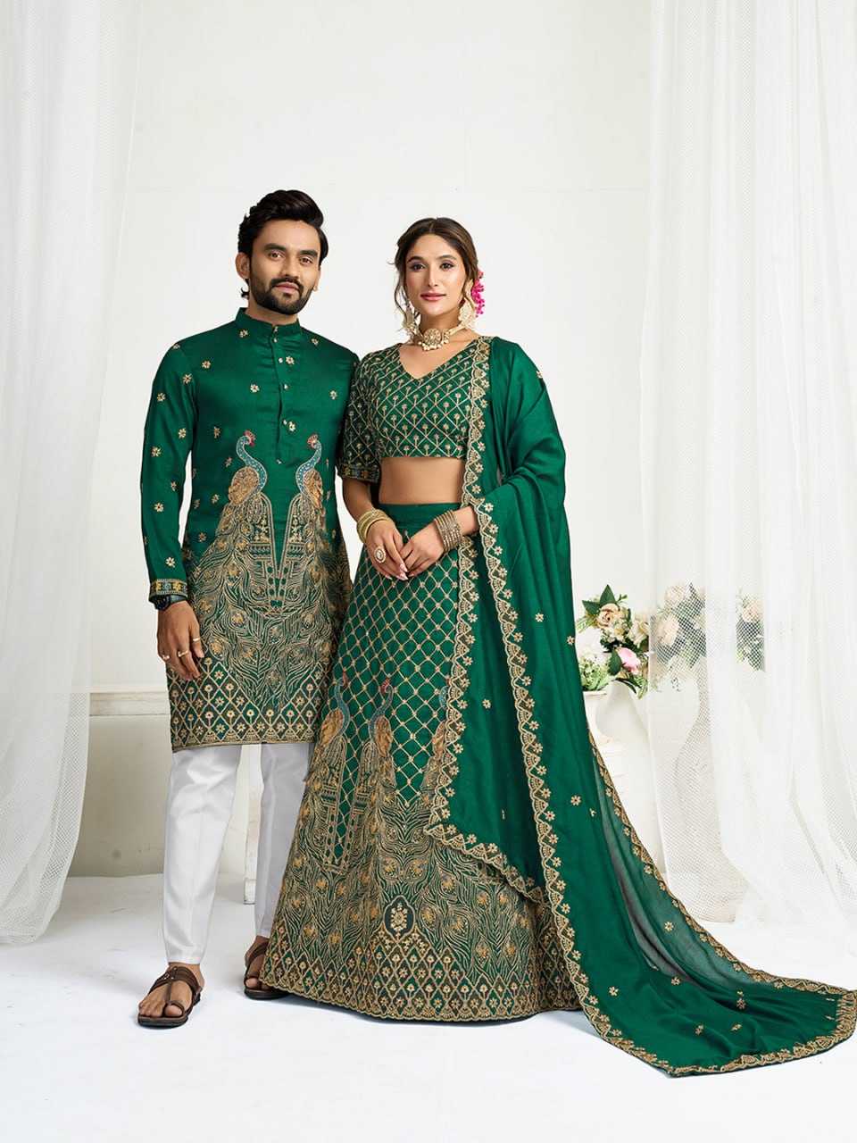 COUPLE MATCHING ETHNIC OUTFITS