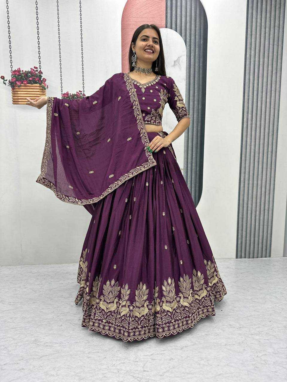 THREAD WORK LEHENGA