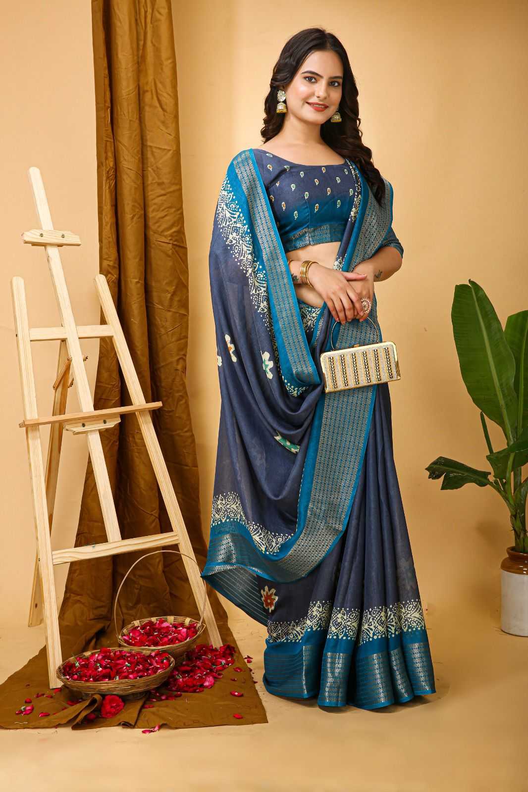 PRINTED SILK SAREE