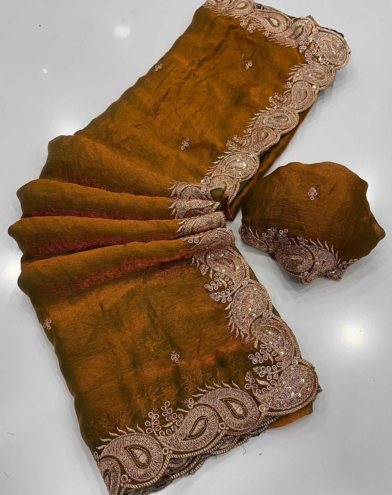 EMBROIDERED SILK SAREES