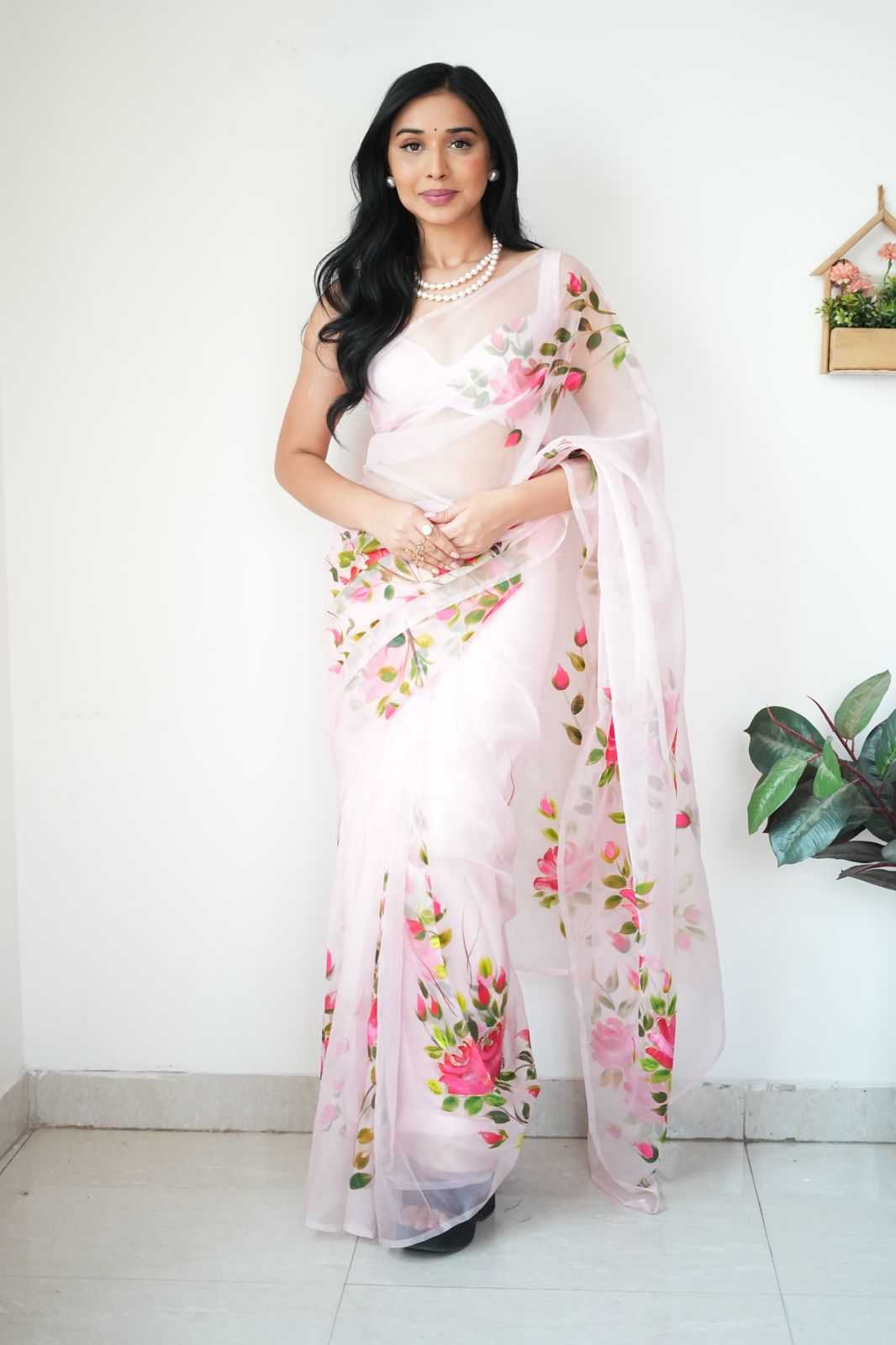 WHITE SAREES