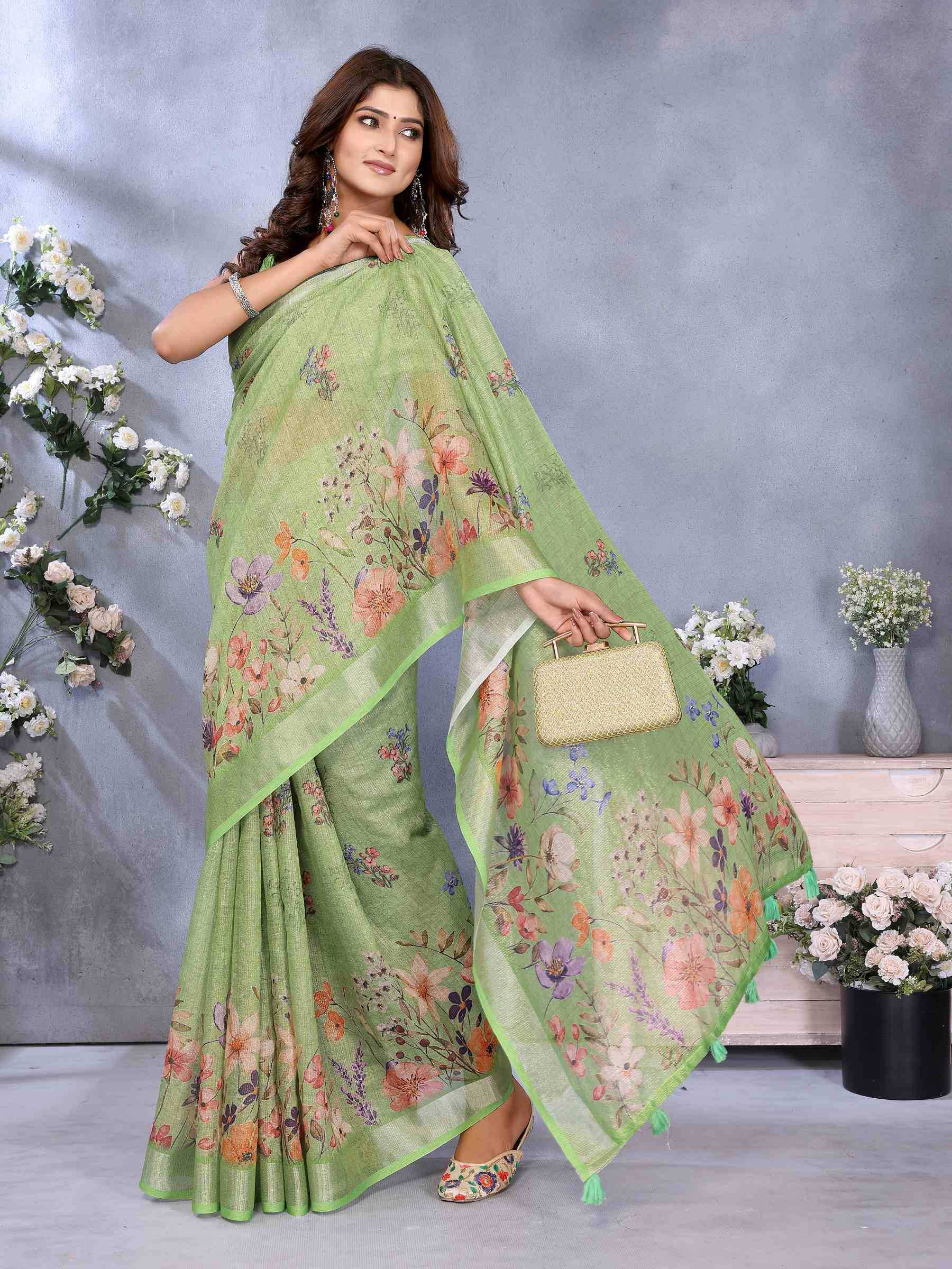 GREEN SAREES