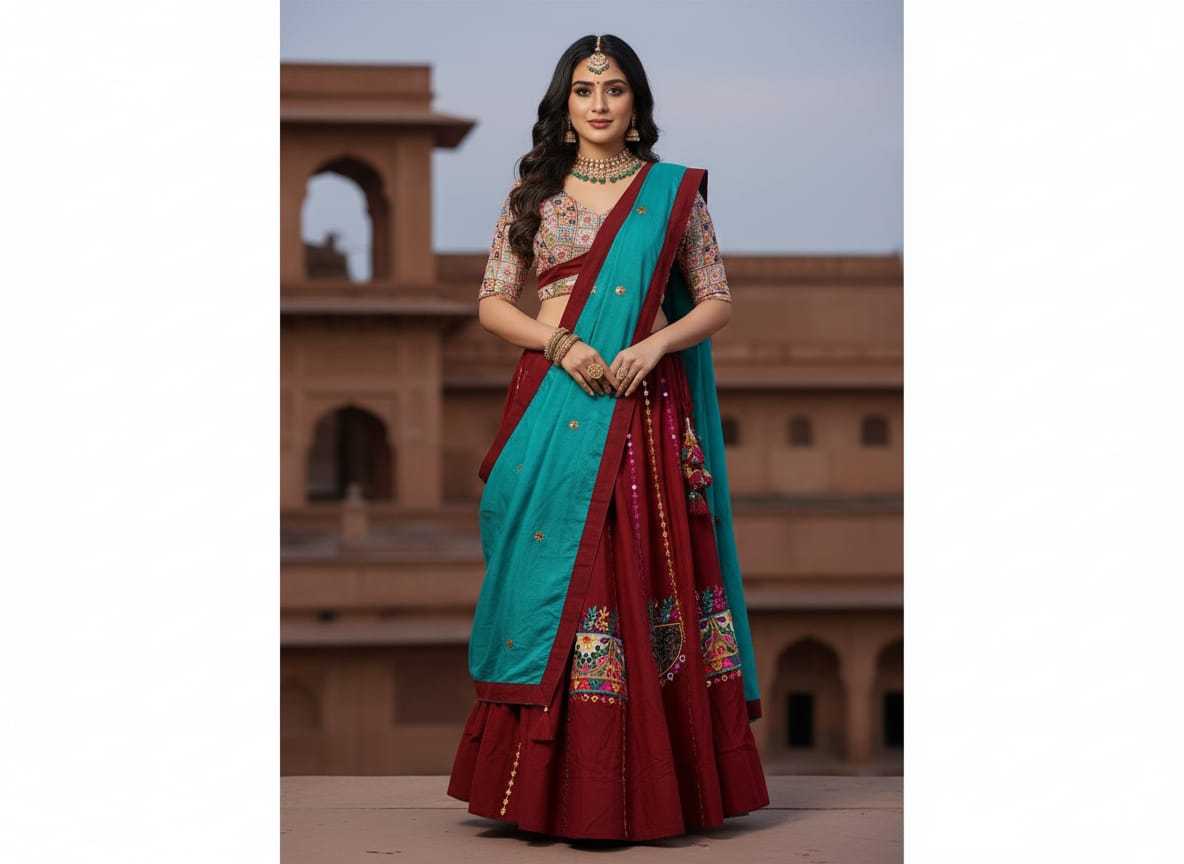 MAROON LEHENGA