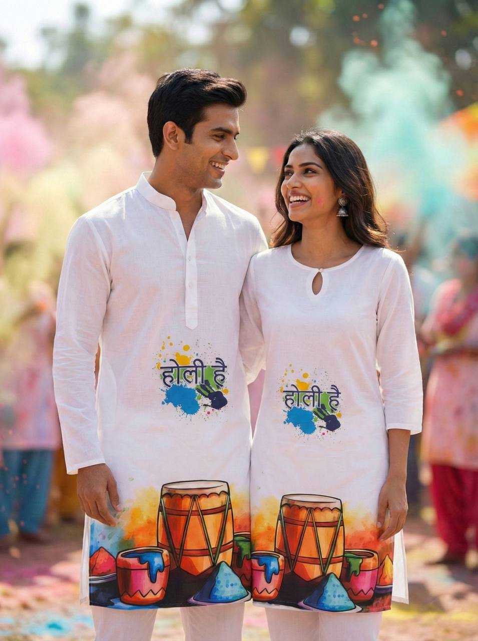 COUPLE MATCHING ETHNIC OUTFITS