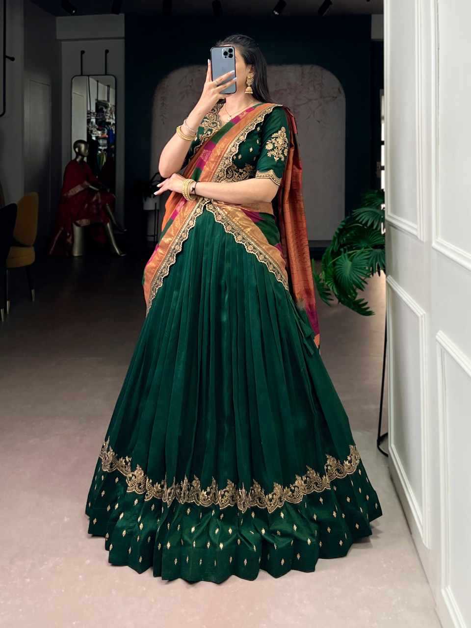 THREAD WORK LEHENGA