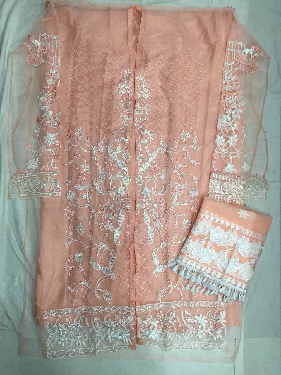 YNF BUTTERFLY NET KSB 1502 SUITS & DRESSES WHOLESALE UNSTITCHED SUITS MANUFACTURER   