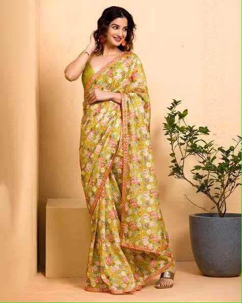 YNF CHINON SILK RVT 604 SAREES WHOLESALE PRINTED LADIES FANCY SAREES MANUFACTURER   