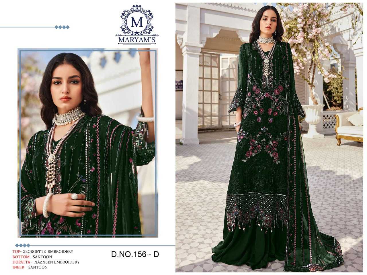 YNF FAUX GEORGETTE KAL 156 SUIT WHOLESALE LADIES ,SHARARA SALWAR , EMBROIDERY SUITMANUFACTURER