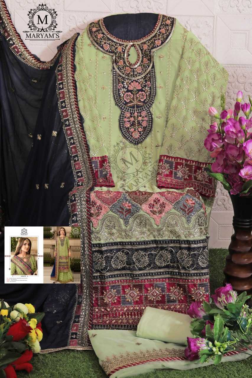 YNF FAUX GEORGETTE KAL 175 SUITS & DRESSES WHOLESALE UNSTITCHED SUITS EMANUFACTURER