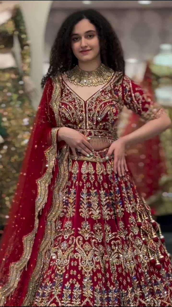 YNF FAUX GEORGETTE RIN108 1625 LEHENGAS  WHOLESALE DESIGNER BRIDAL WEDDING LEHENGA MANUFACTURER  