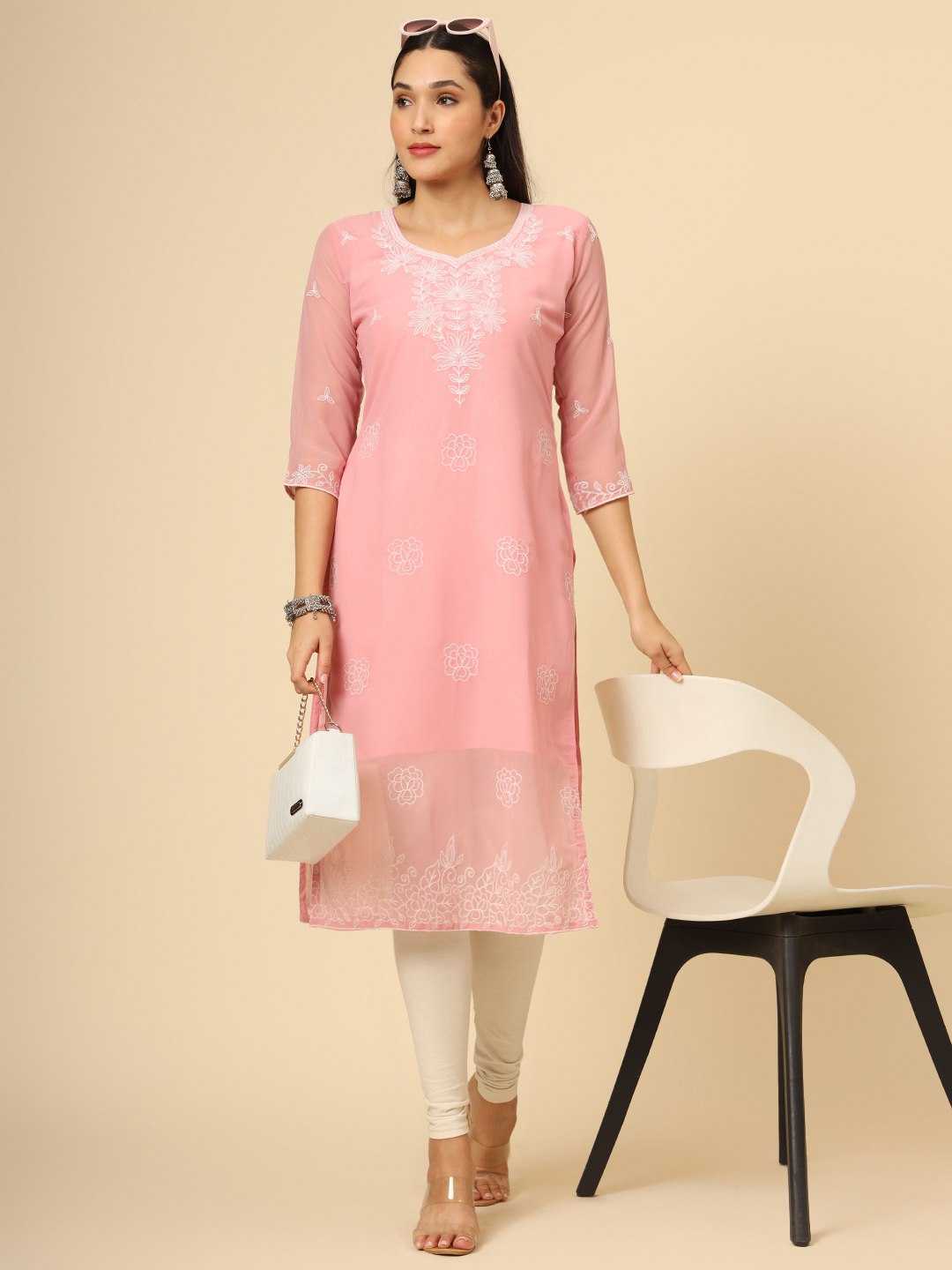 YNF GEORGETTE RVL 20 KURTIS WHOLESALE CASUAL ETHNIC KURTIS EMANUFACTURER