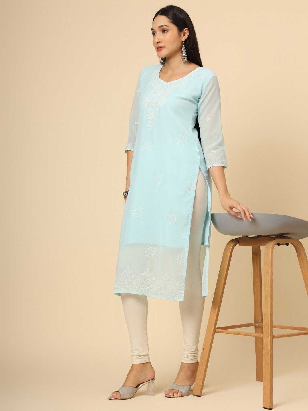 YNF GEORGETTE RVL 20 KURTIS WHOLESALE CASUAL ETHNIC KURTIS EMANUFACTURER