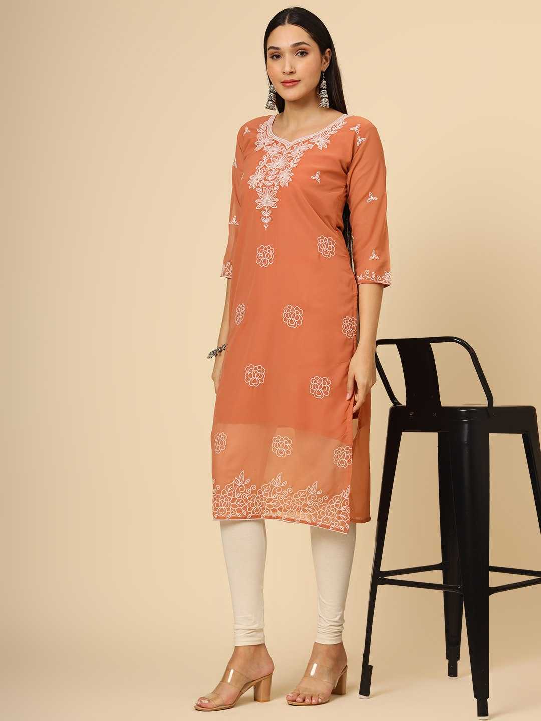 YNF GEORGETTE RVL 20 KURTIS WHOLESALE CASUAL ETHNIC KURTIS EMANUFACTURER