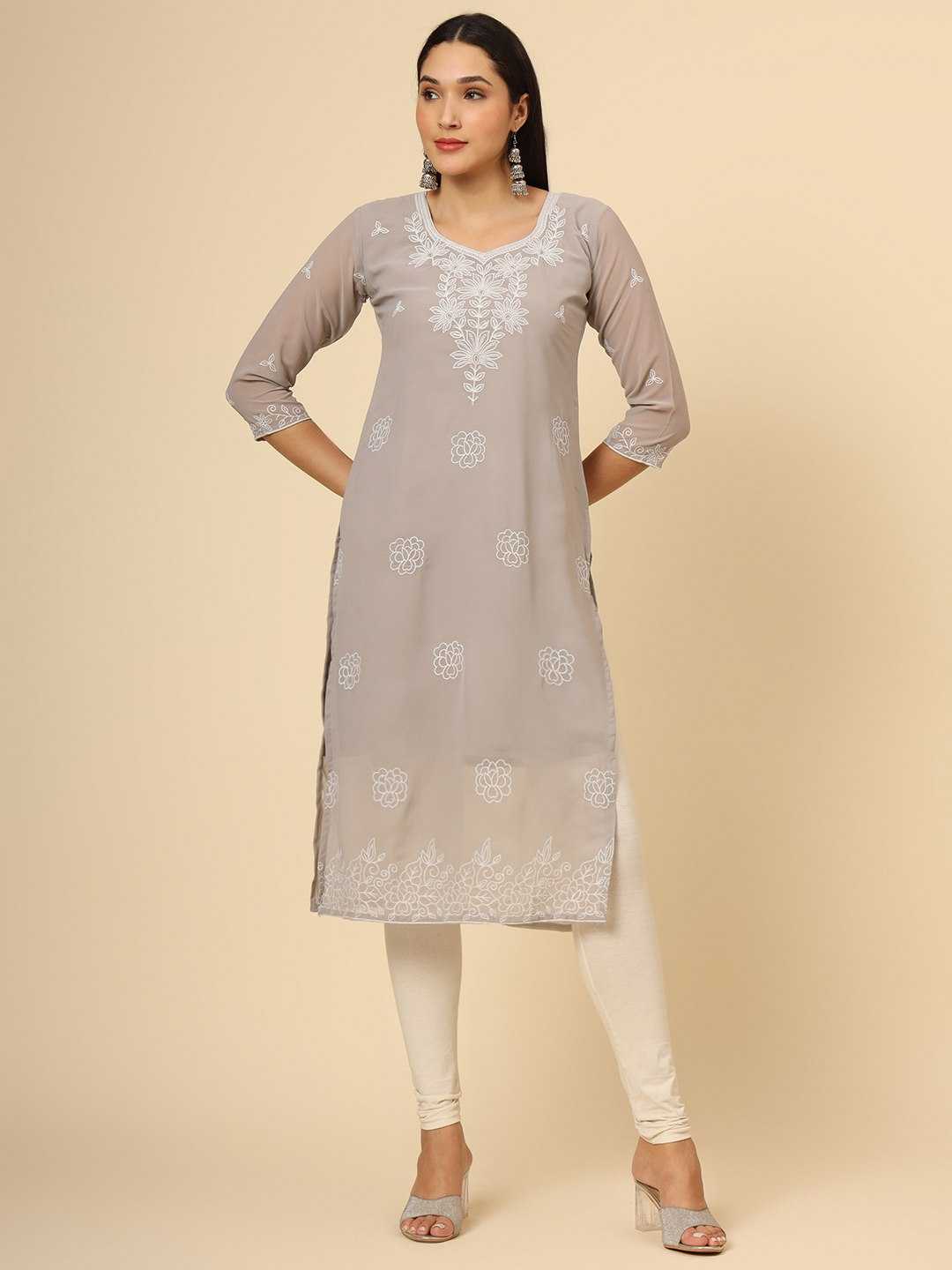 YNF GEORGETTE RVL 20 KURTIS WHOLESALE CASUAL ETHNIC KURTIS EMANUFACTURER