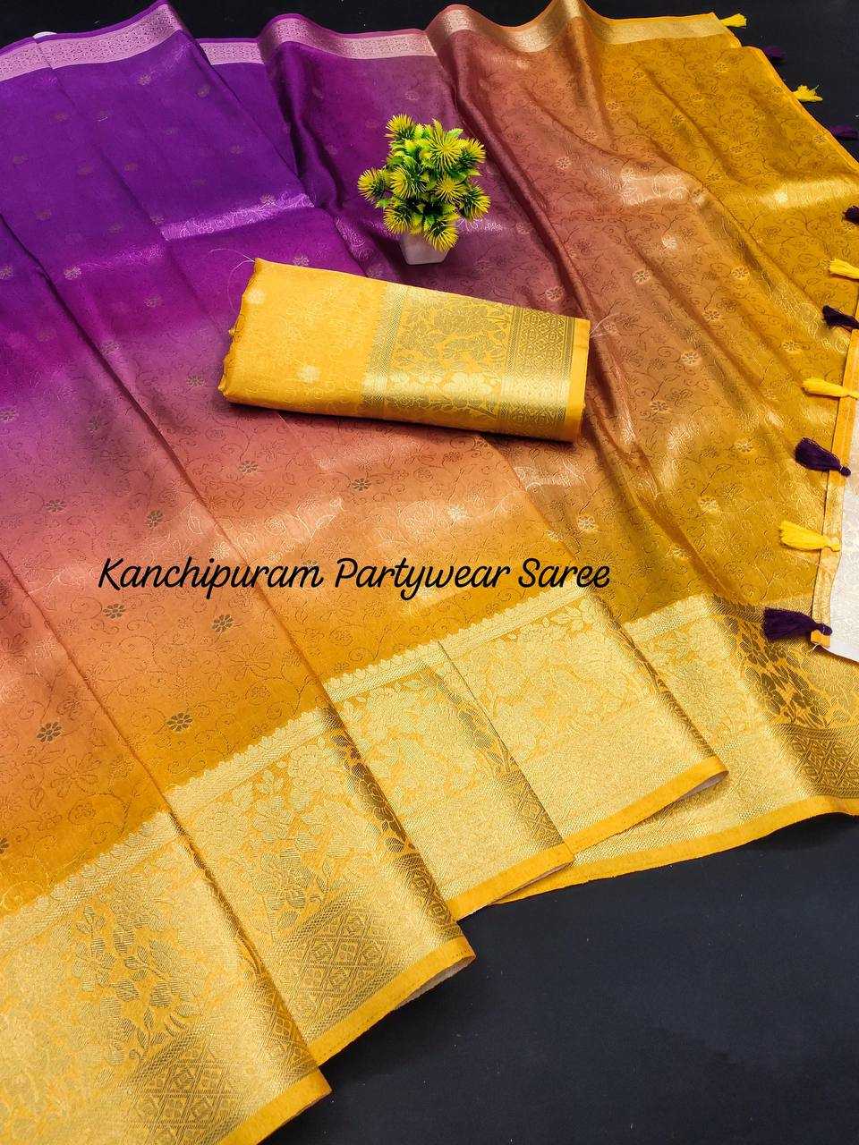 YNF KANJIVARAM SILK RIE 09 SAREES WHOLESALE PARTY WEAR FANCY OMBRE SAREES MANUFACTURER