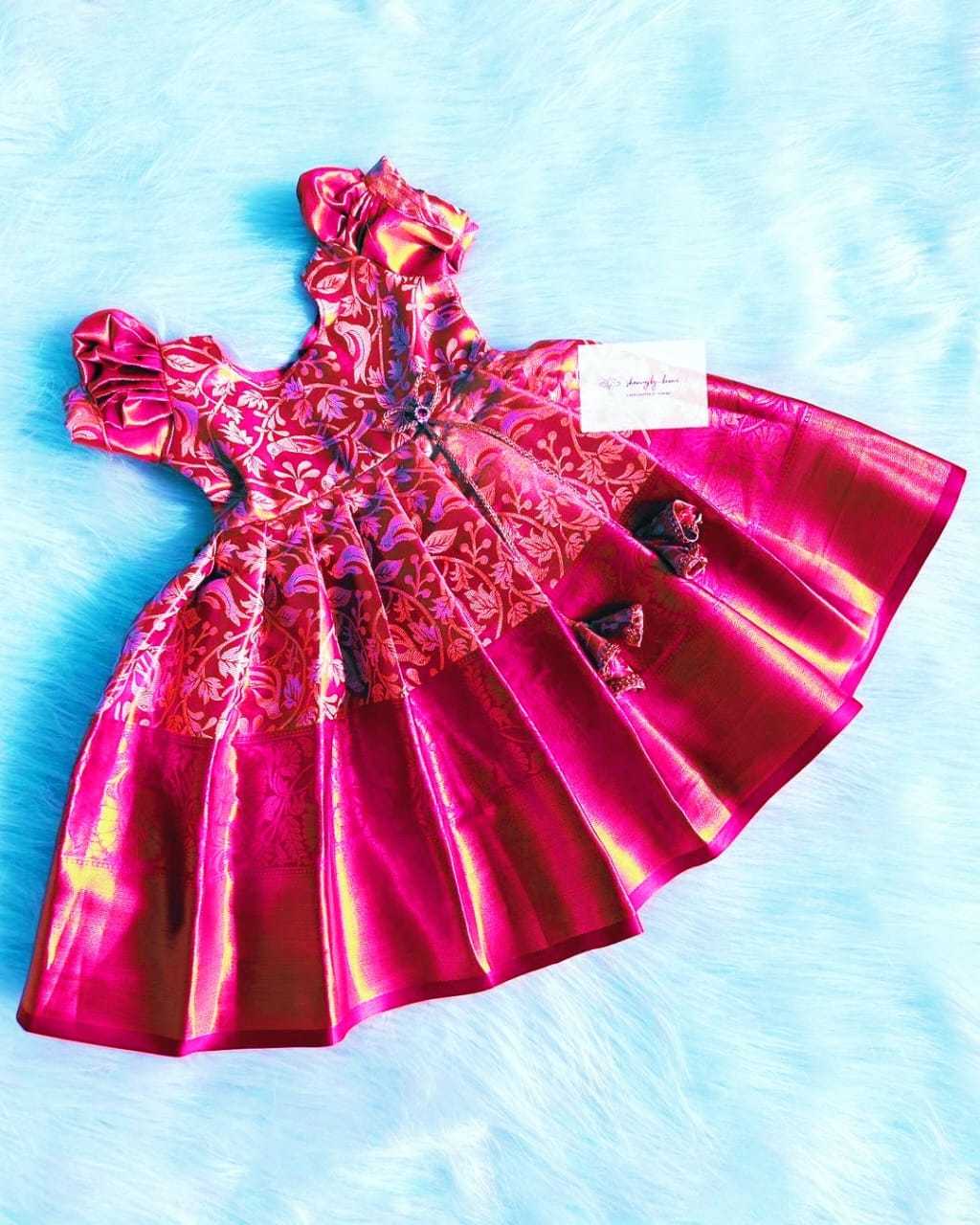 YNF KANJIVARAM SILK RPVR SAME KIDS WEAR WHOLESALE KIDS GOWNS EMANUFACTURER