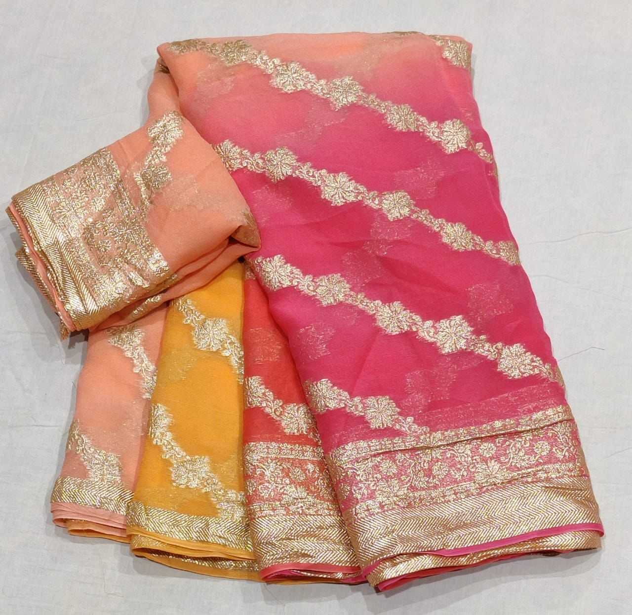 YNF PURE JORHAT NSD 21 SAREES WHOLESALE FANCY LADIES LEHERIYA SAREES MANUFACTURER