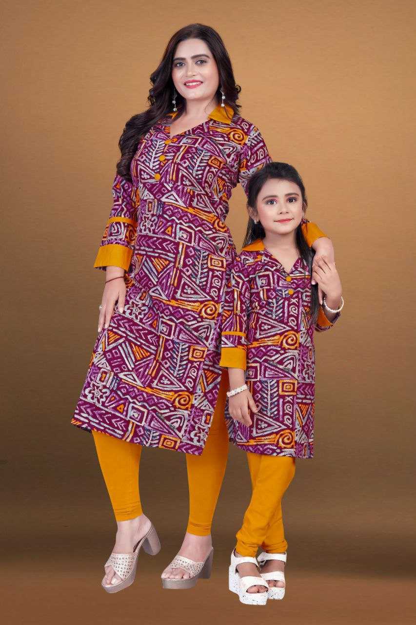 YNF RAYON WTX 02 MOTHER & DAUGHTER COMBO WHOLESALE KURTIS EMANUFACTURER