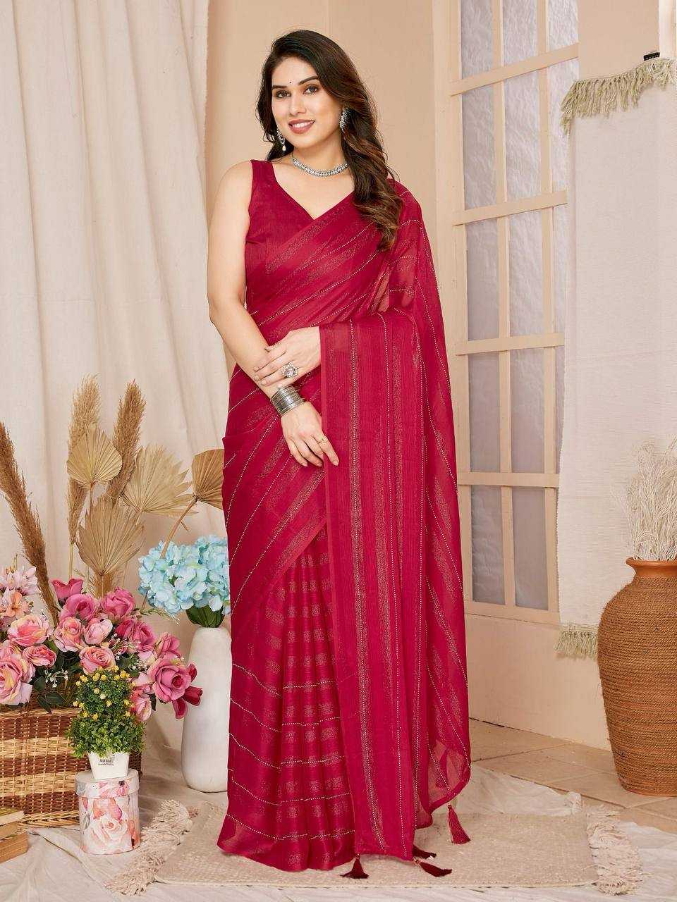 YNF RIM ZIM SILK RVL 08 SAREES WHOLESALE FANCY READY TO WEAR PRE DRAPED SAREES MANUFACTURER   