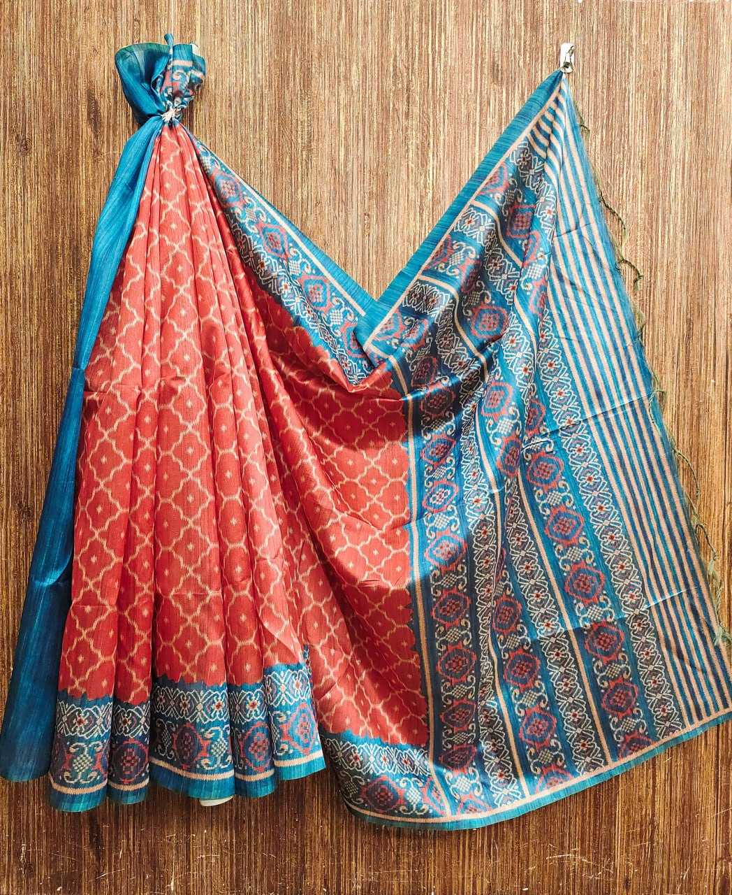 YNF TUSSAR SILK KESH101 ANT63 SILK SAREES WHOLESALE TUSSAR SILK PATOLA SILK IKAT SAREES MANUFACTURER