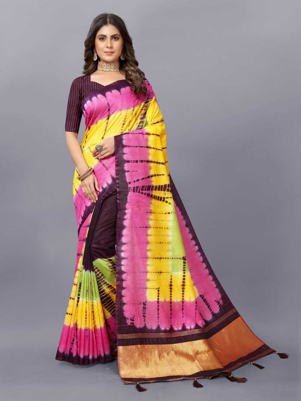 YNF BANDHANI SILK SRRT SHIBORI2 SAREES WHOLESALE PRINTED LADIES BANDHANI BANDHEJ SAREES MANUFACTURER