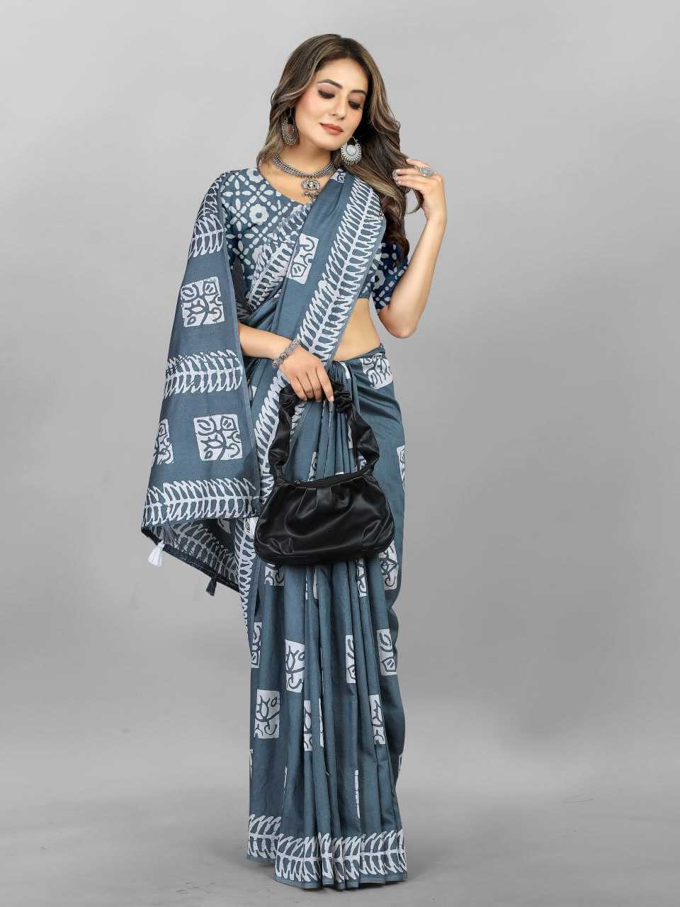 YNF BATIK SRRT HAND WAX BATIK SAREES WHOLESALE PRINTED LADIES BATIK SAREES MANUFACTURER