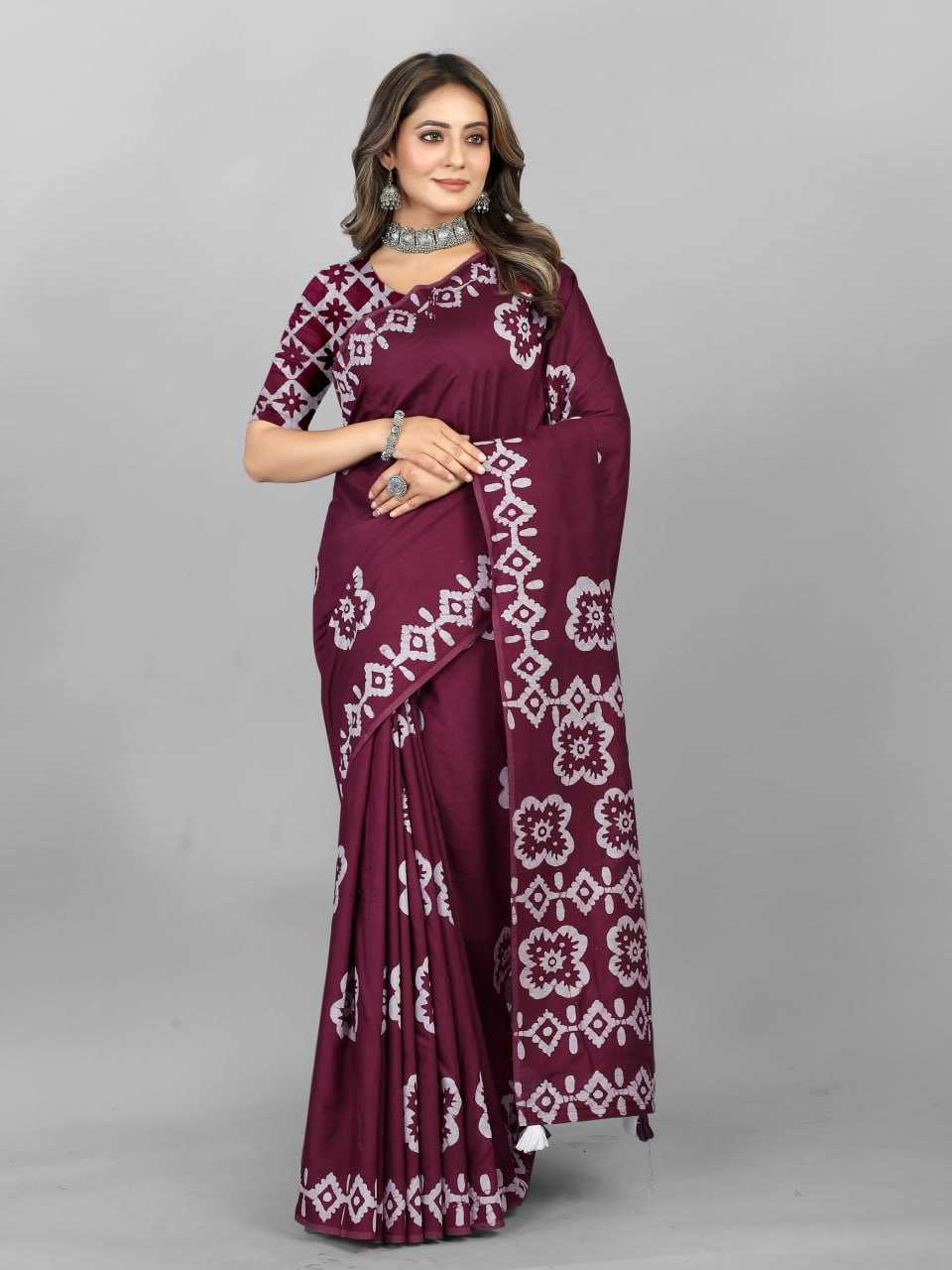 YNF BATIK SRRT HAND WAX BATIK5 SAREES WHOLESALE PRINTED LADIES BATIK SAREES MANUFACTURER