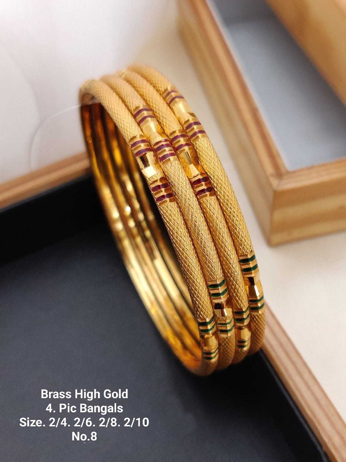 YNF BRASS  49A WOMENS JEWELLERY WHOLESALE BRASS GOLD BANGLES MANUFACTURER 