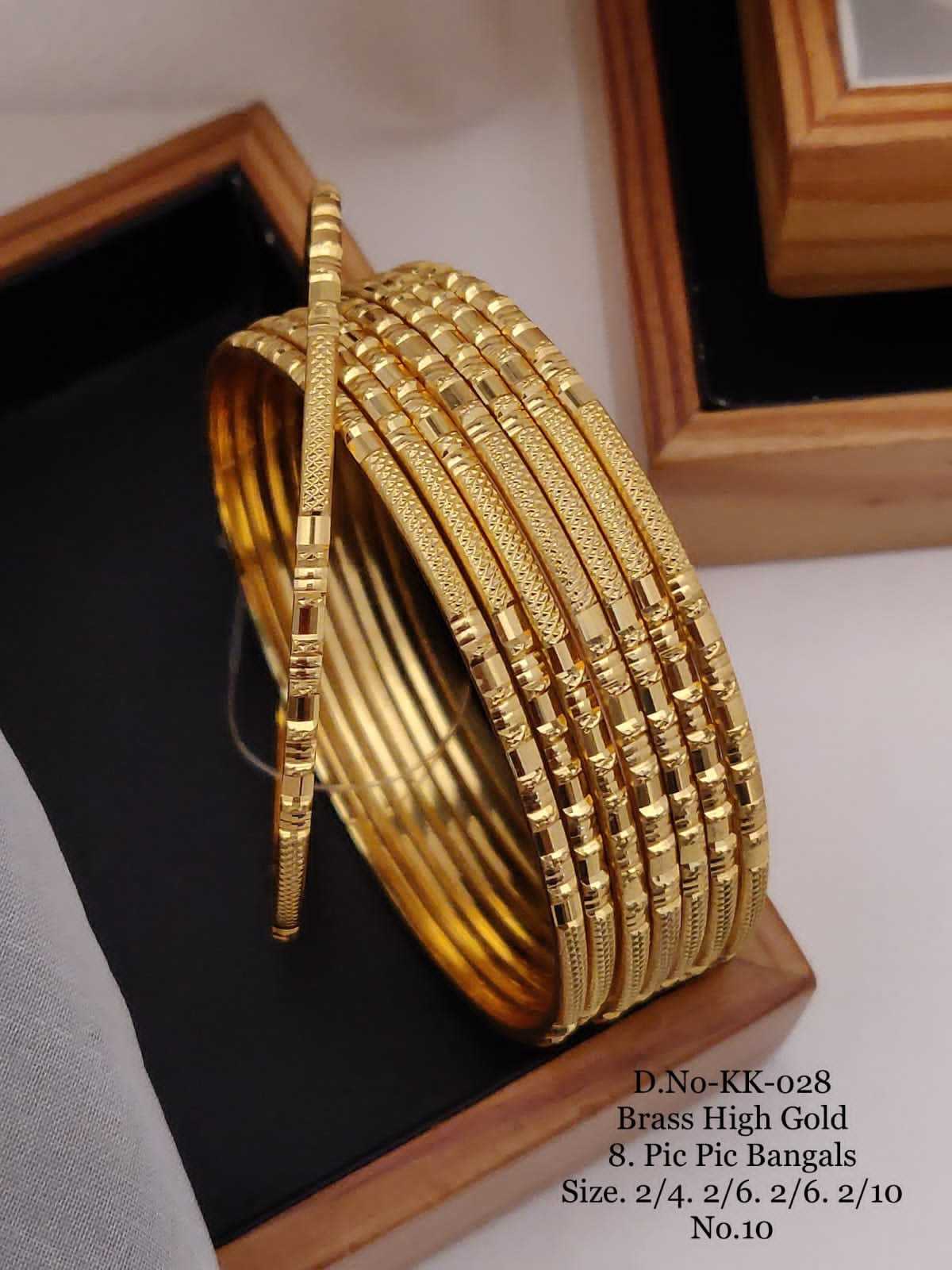 YNF BRASS  61A WOMENS JEWELLERY WHOLESALE BRASS GOLD BANGLES MANUFACTURER 