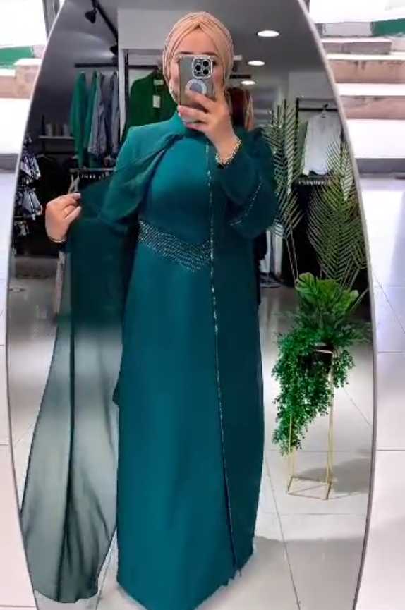 YNF CHIFFON JHC 03 ISLAMIC CLOTHING WHOLESALE ABAYA MANUFACTURER