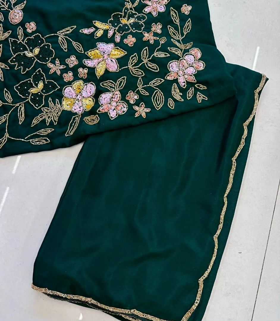 YNF CHINON APE 49 SAREES WHOLESALE HAND WORK PLAIN SOLID SAREES MANUFACTURER