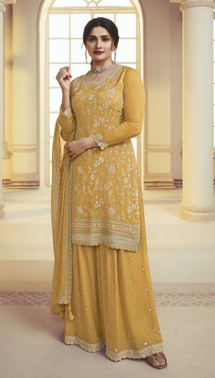 YNF CHINON SILK KSB 66846 SUITS & DRESSES WHOLESALE SHARARA SALWAR EMBROIDERY SEMI STITCHED SUITS MANUFACTURER