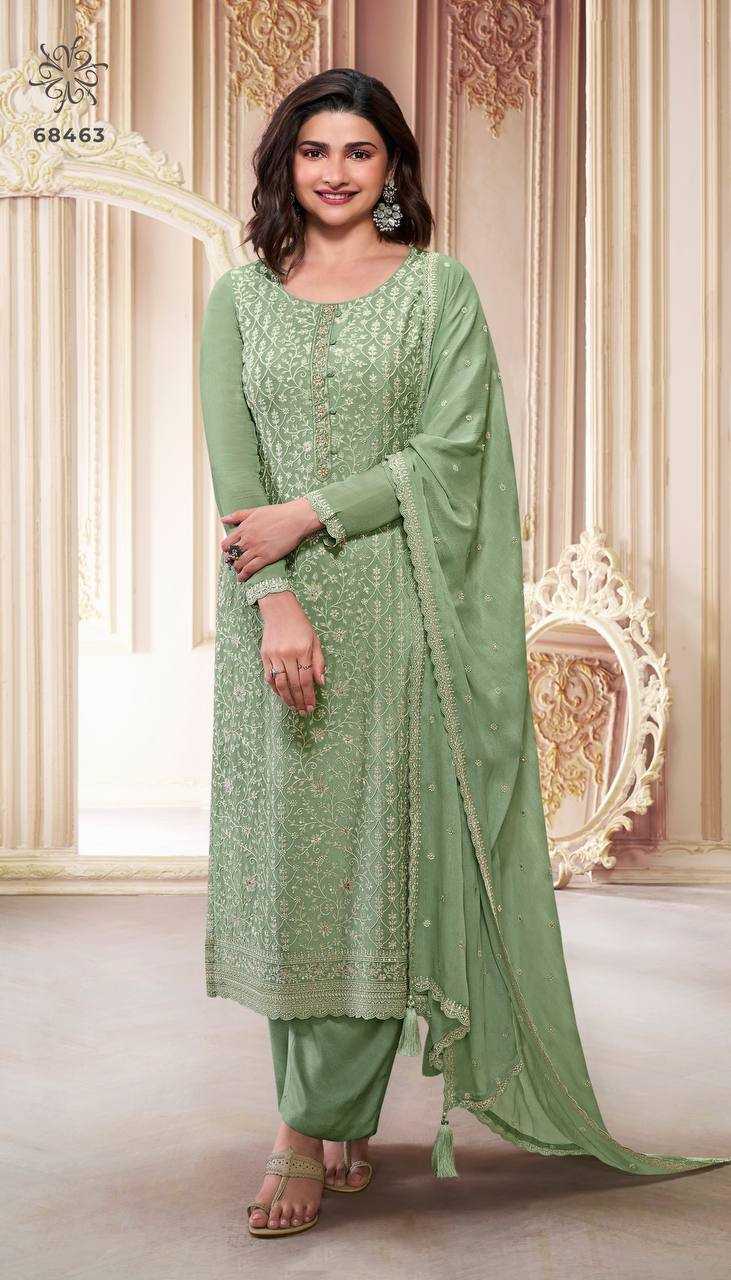 YNF CHINON SILK KSB 68466 SUITS & DRESSES WHOLESALE UNSTITCHED SUITS MANUFACTURER